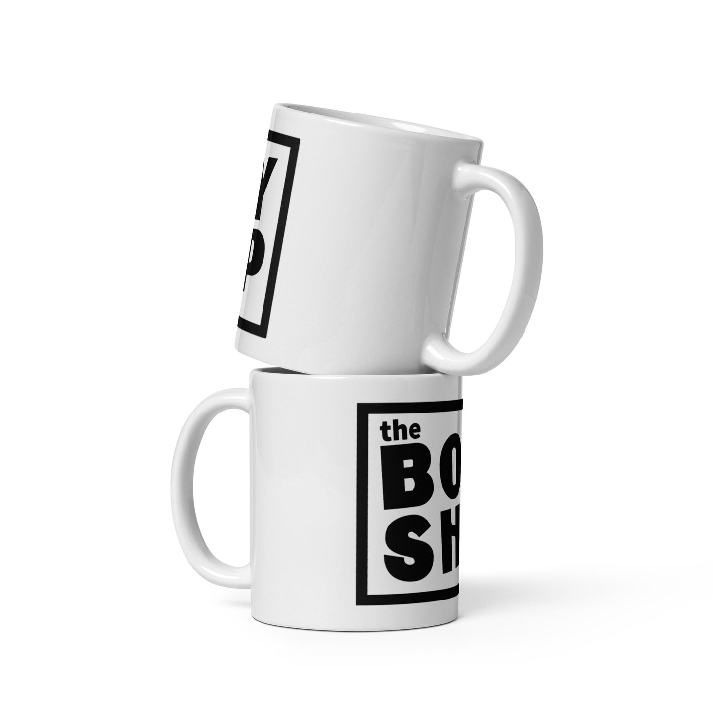 White glossy mug